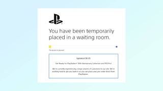 An image of the PS5 Pro pre-order queue on PlayStation Direct