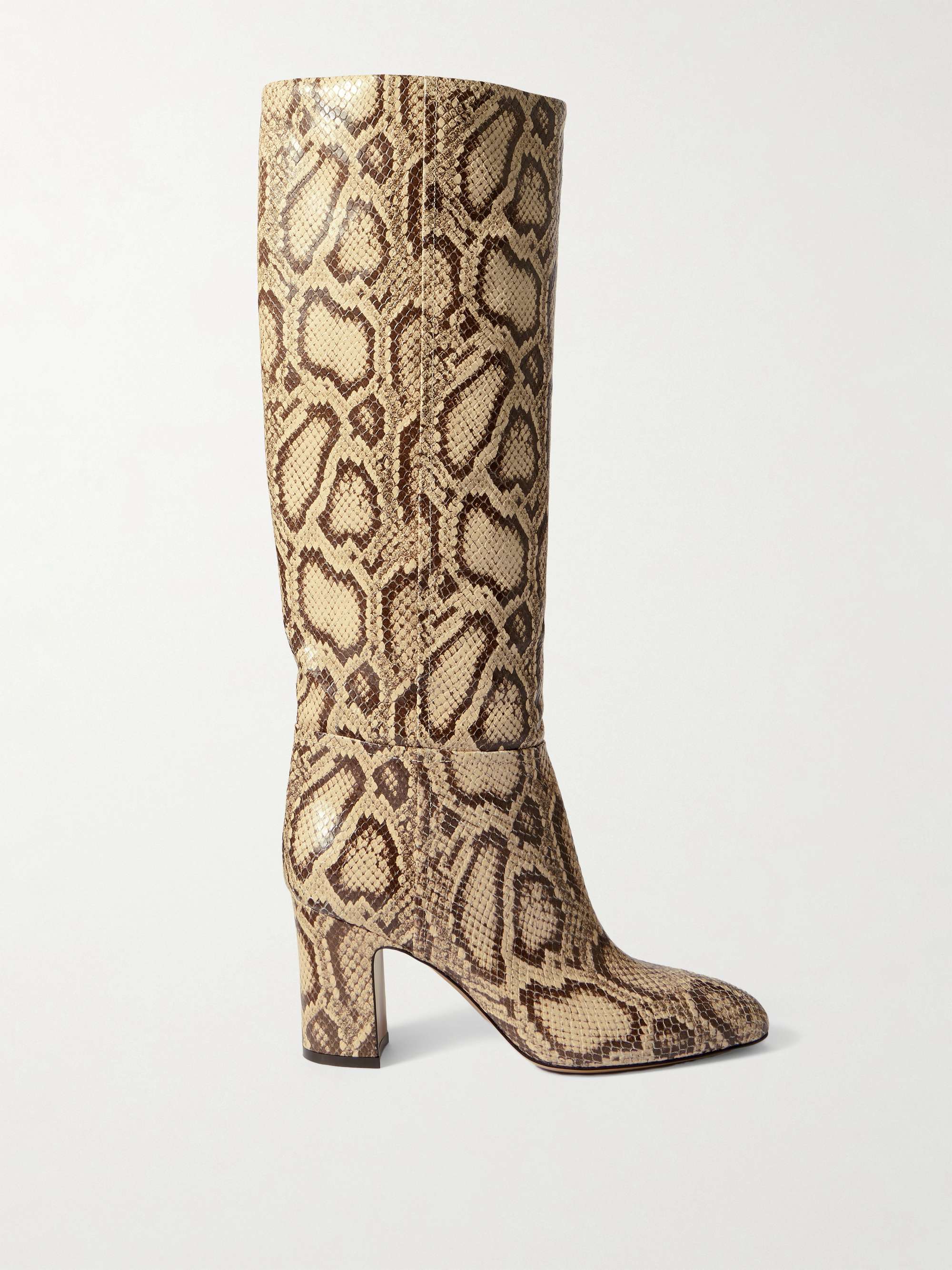 Lavinia Snake-Effect Leather Knee-Boots