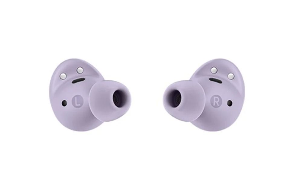 Samsung Galaxy Buds 2 Pro renders showing the left and right earbuds in various colors