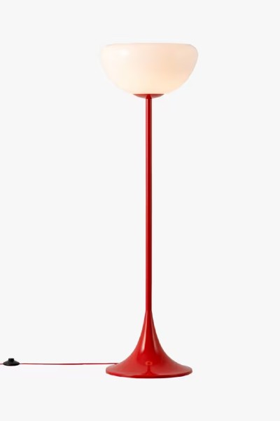 houseof Glass Bowl Floor Lamp, Red