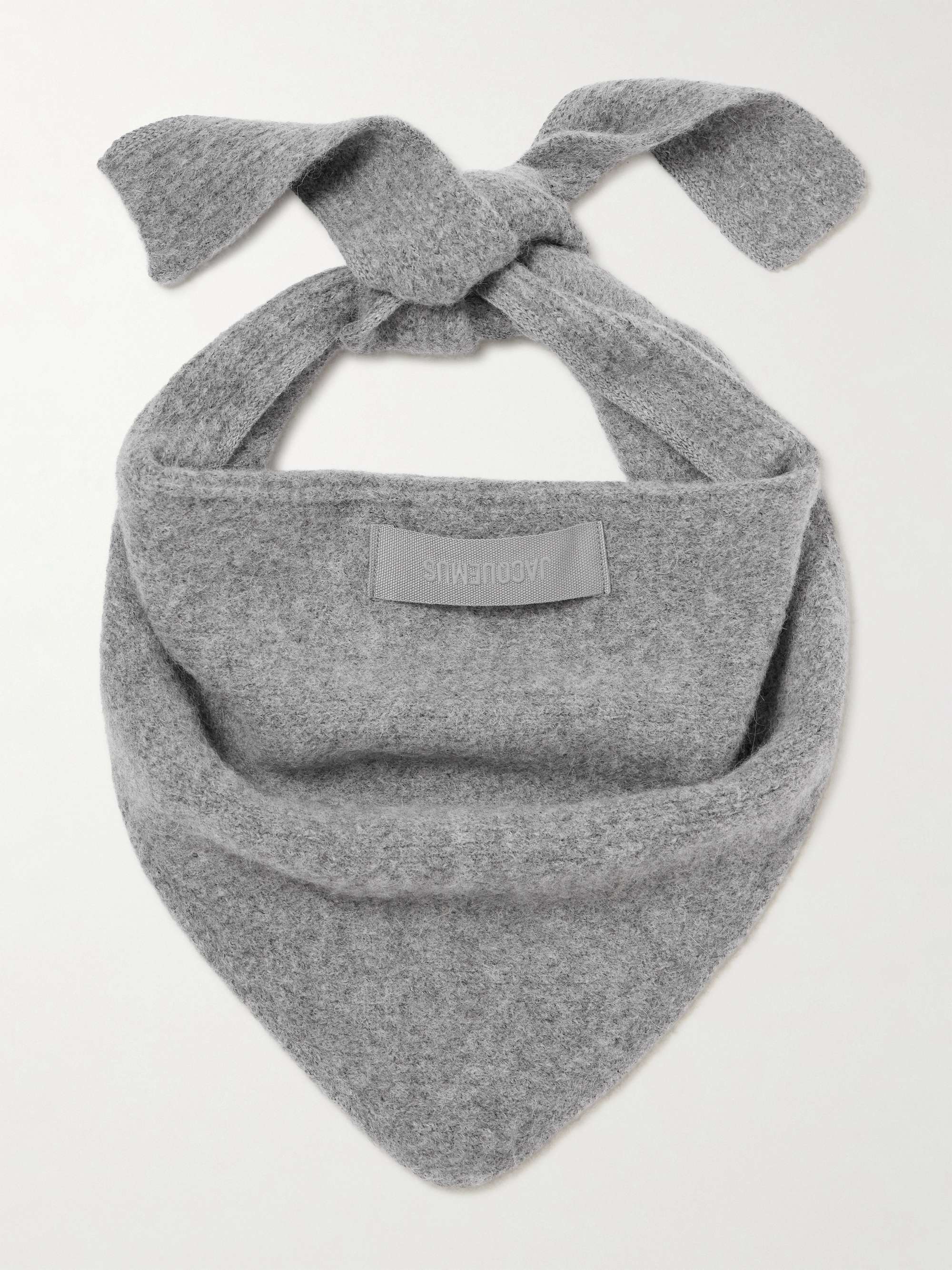 Appliqu&amp;eacute;d Brushed Knitted Scarf