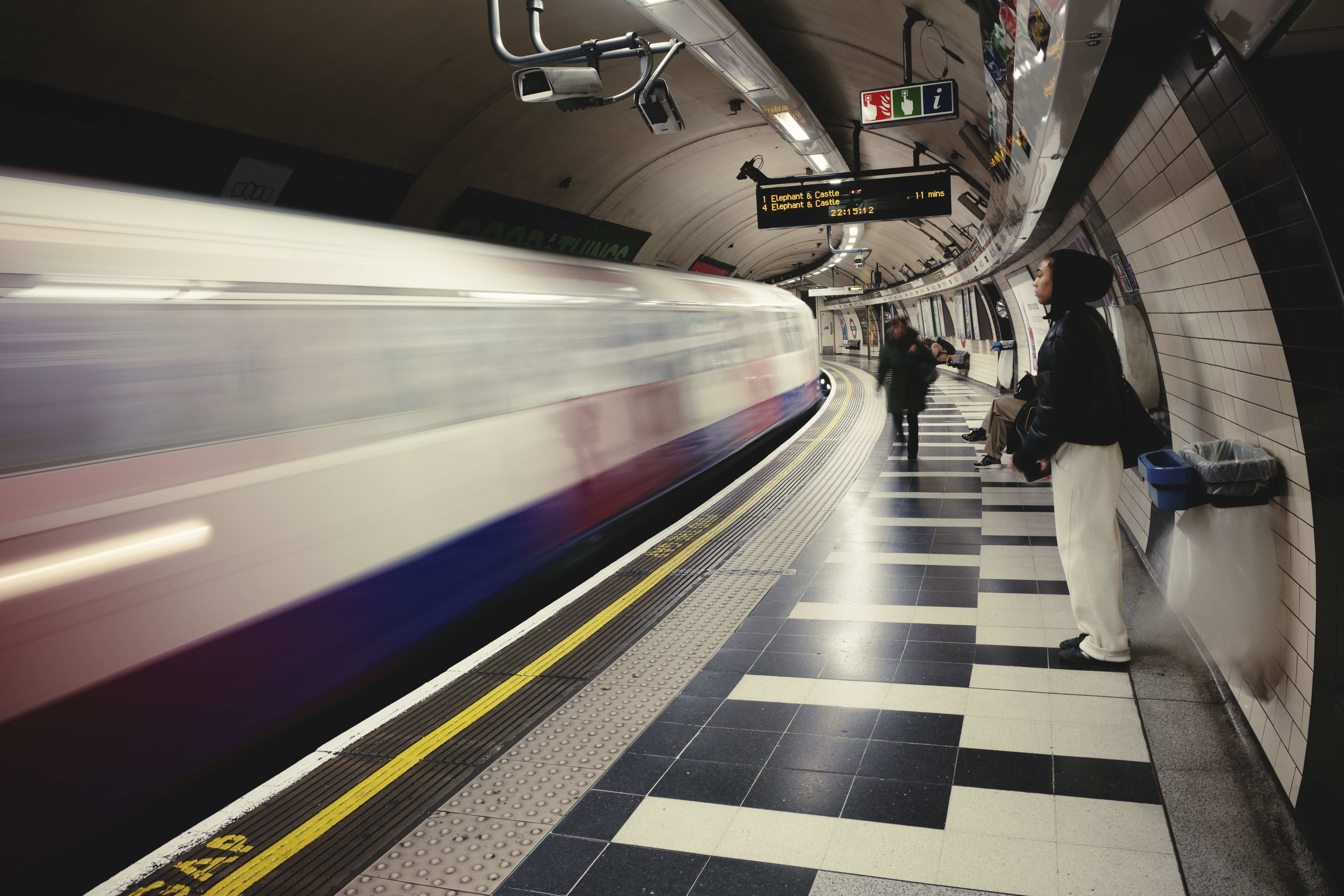 Ricoh GR IV sample images - London underground, the train's movement is blurred