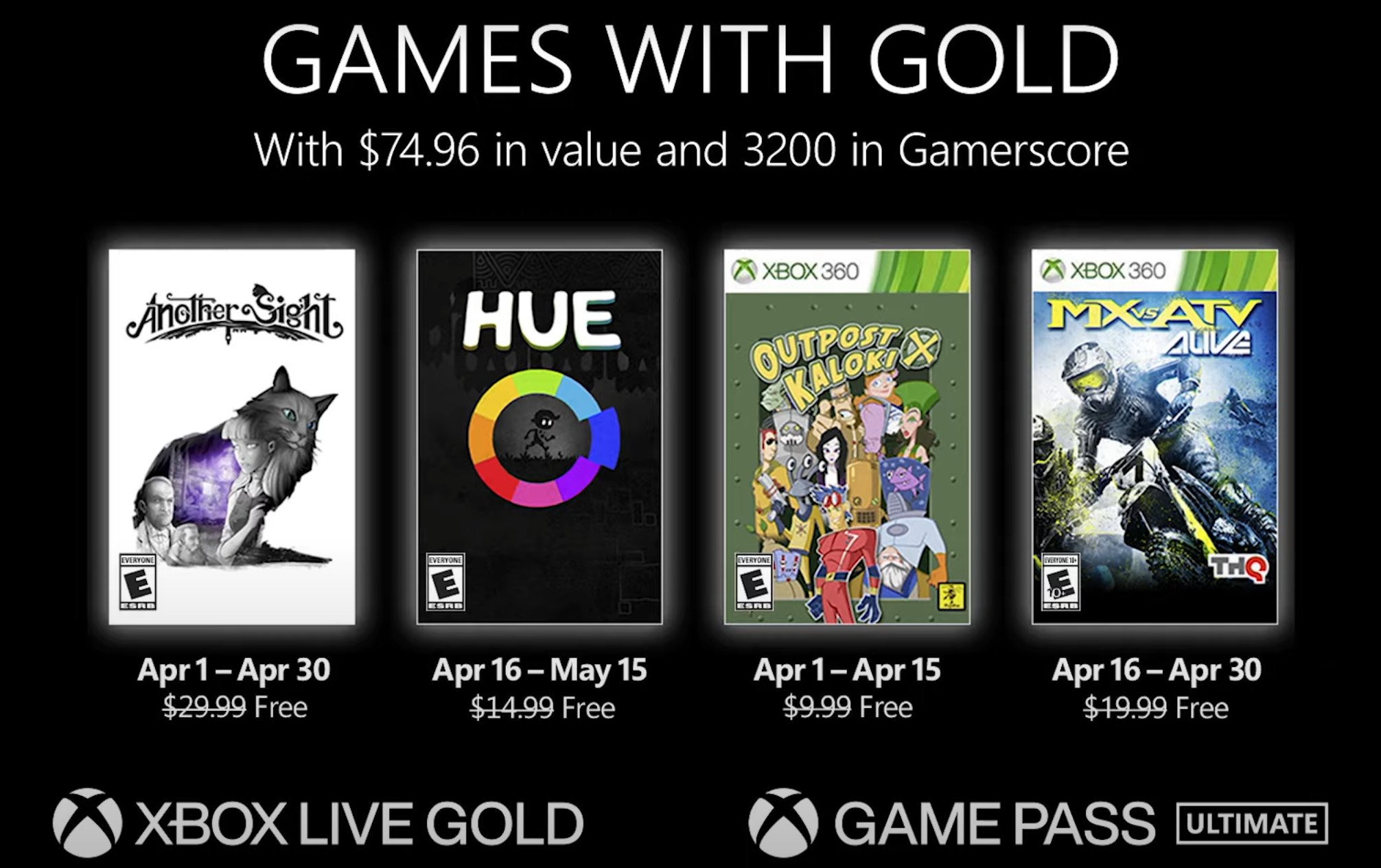 Slim beklimmen Kunstmatig Xbox Games with Gold for April 2022 include Another Sight, Hue, and more |  Windows Central