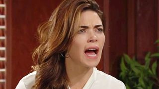 Amelia Heinle as Victoria very upset in The Young and the Restless