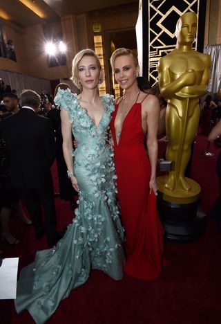 Cate Blanchett & Charlize Theron At The Oscars 2016