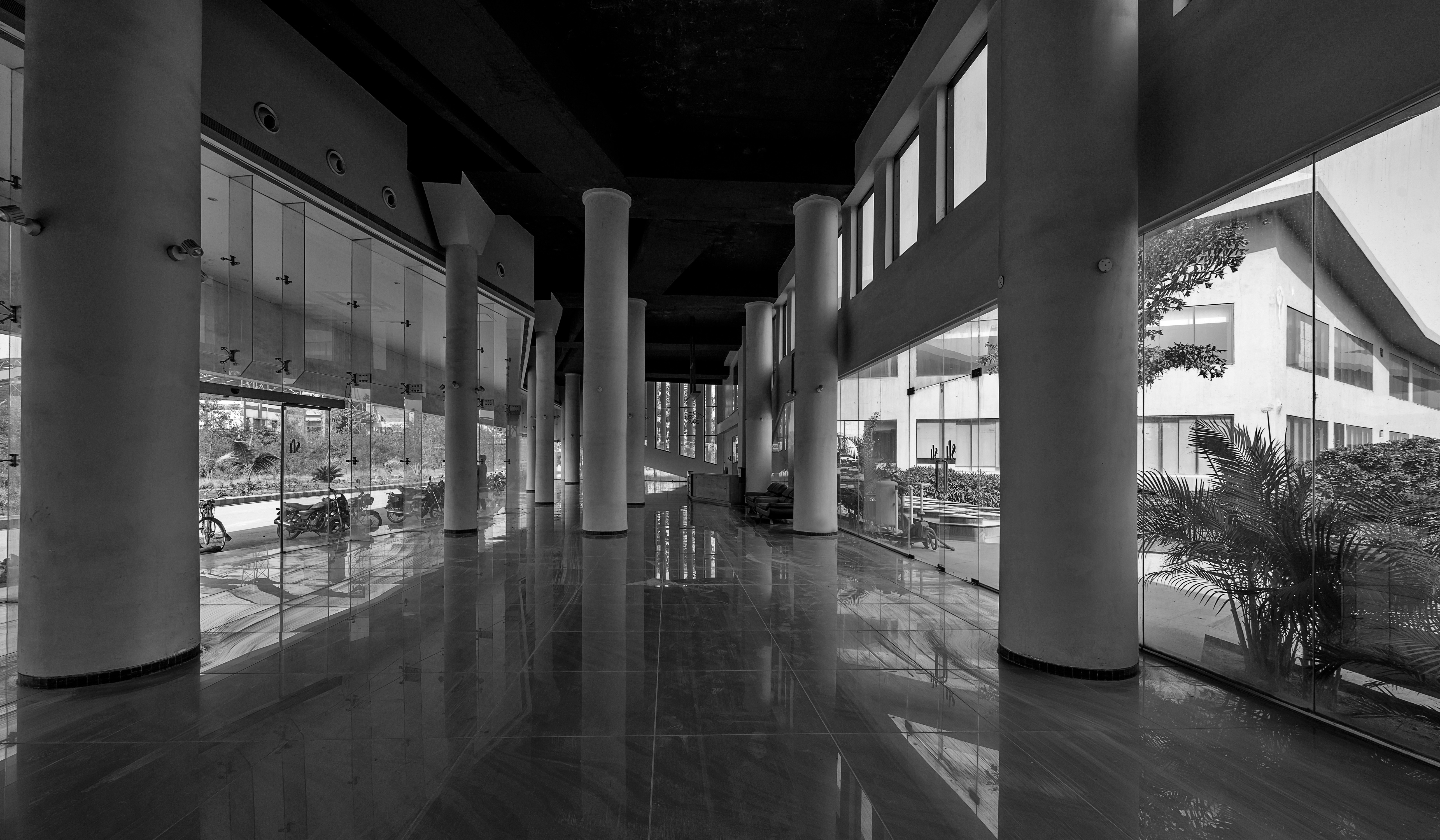 Corridor inside The Courtyard Office Sanjay Puri.