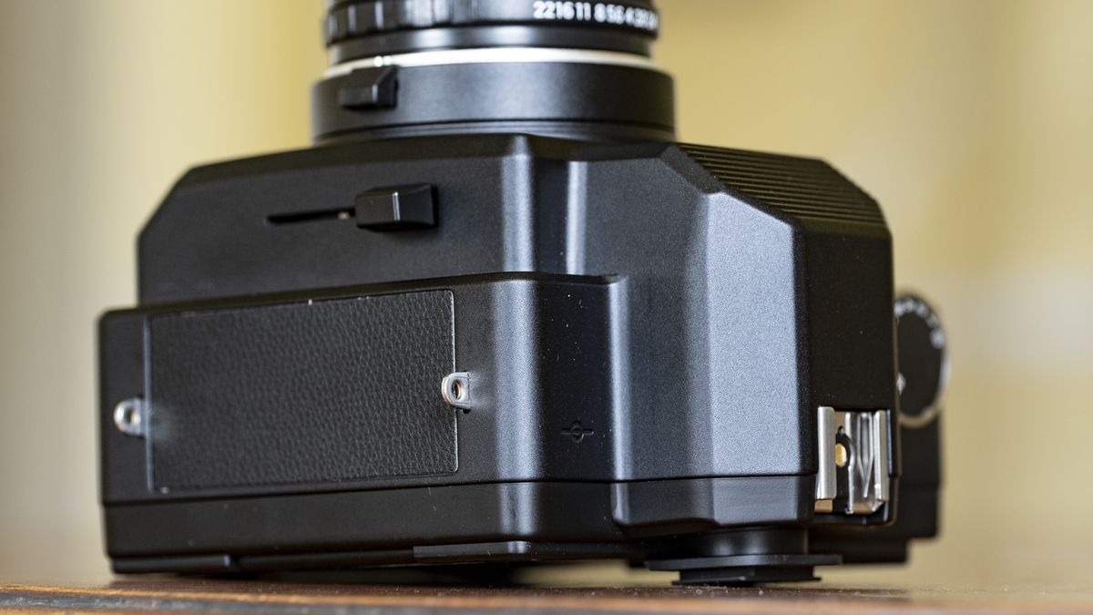 Close up of the Nons SL660 instant camera