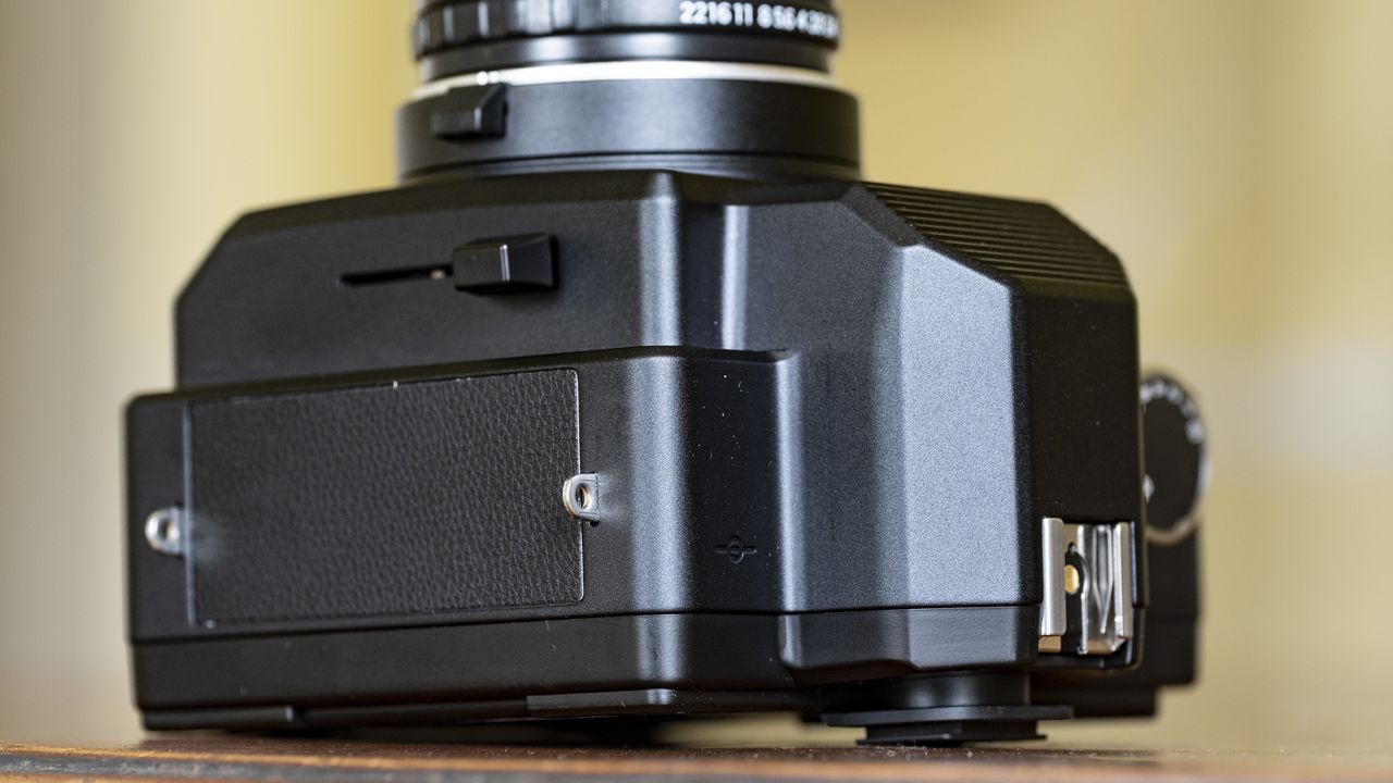 Close up of the Nons SL660 instant camera