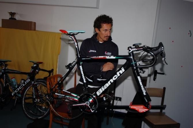 Pellizotti takes his equipment very seriously