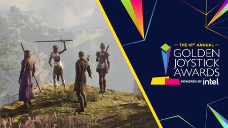 Larian Studios winning at the Golden Joystick Awards 2023