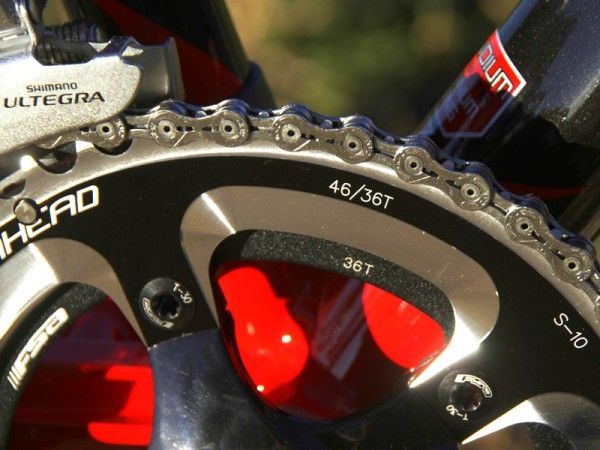 Redline fits the arms with 'cross-appropriate 36/46T rings
