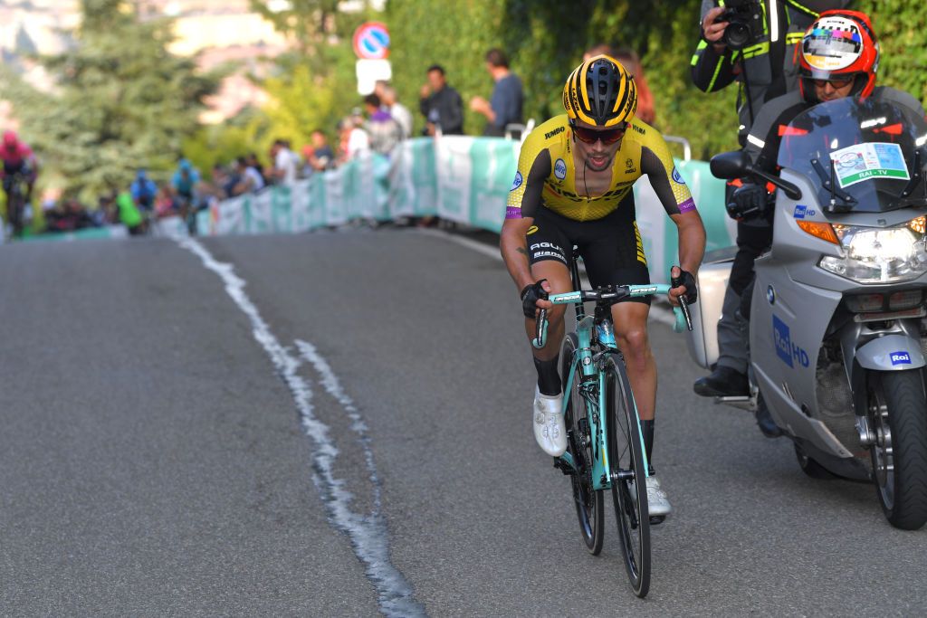 Roglic out front on his own