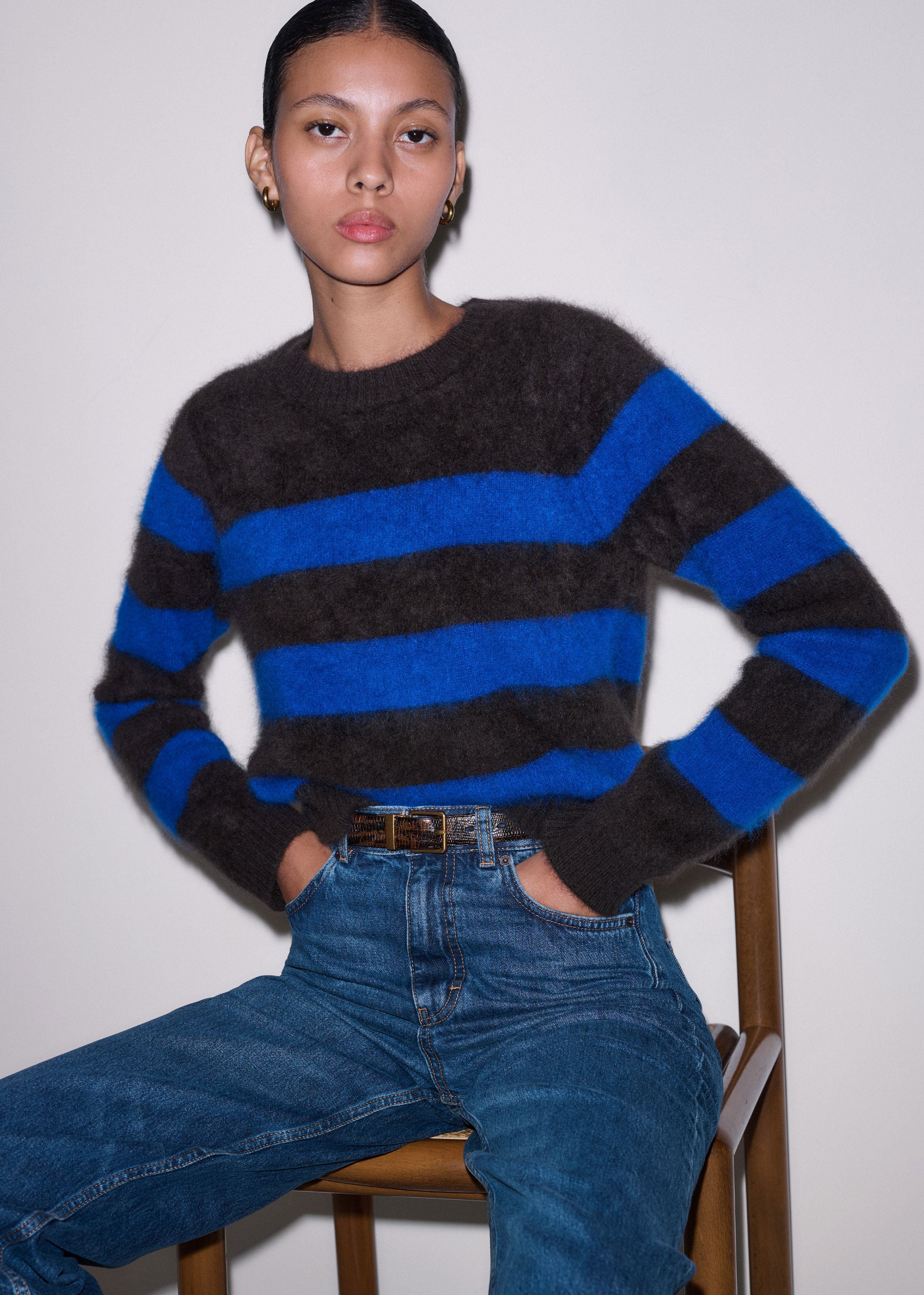 Stripe Crop Jumper