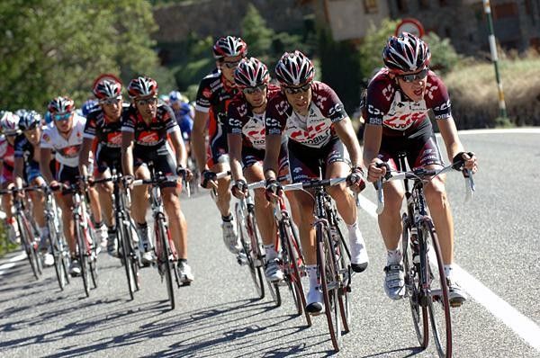 Team CSC were active on the front, they wanted the win today.