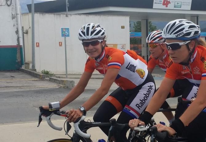 Marianne Vos recorded the recon of the course with a camera on her handlebars