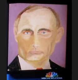 This is George W. Bush's painting of Vladimir Putin