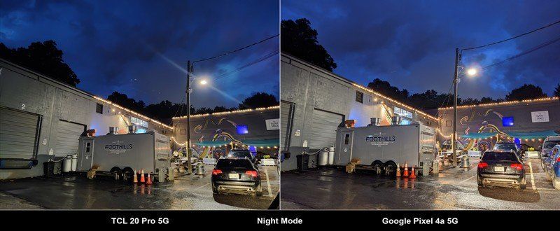 Tcl 20 Pro 5g Vs Google Pixel 4a 5g Night