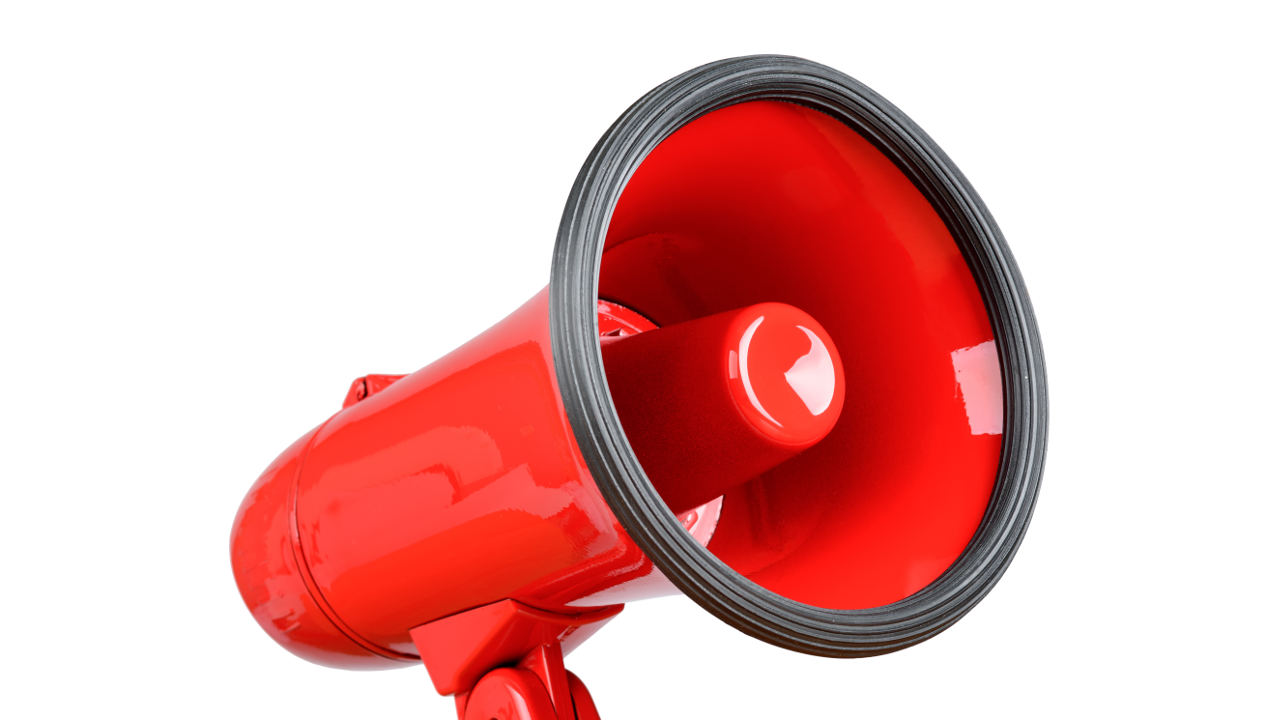 Red megaphone 