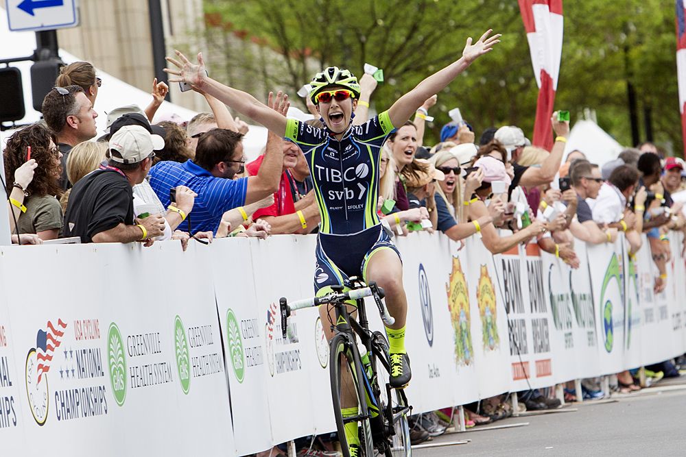 Kendall Ryan (Tibco-SVB) wins US professional criterium title in Greenville