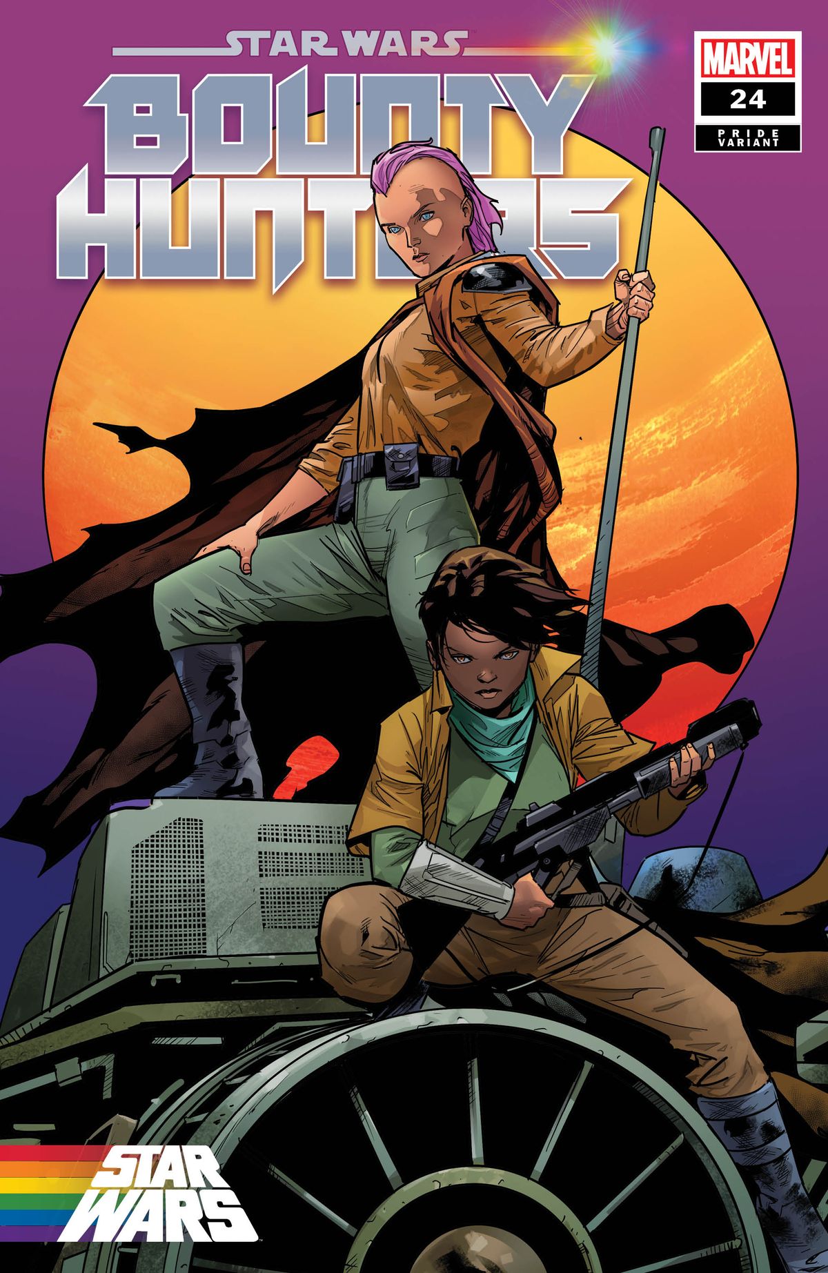 Star Wars: Bounty Hunters #24 Pride variant cover by Jan Bazaldua