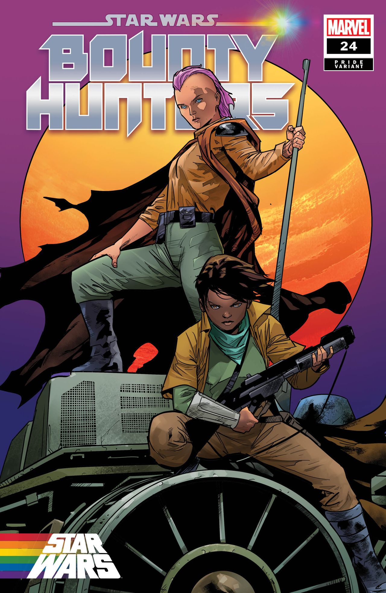 Star Wars: Bounty Hunters #24 Pride variant cover by Jan Bazaldua