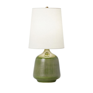 table lamp with green base
