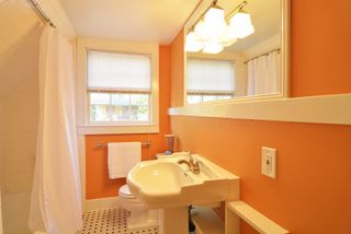 Interior Of An Orange Bathroom