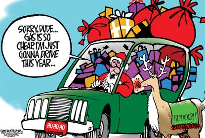 Editorial cartoon U.S. Gas Prices Christmas