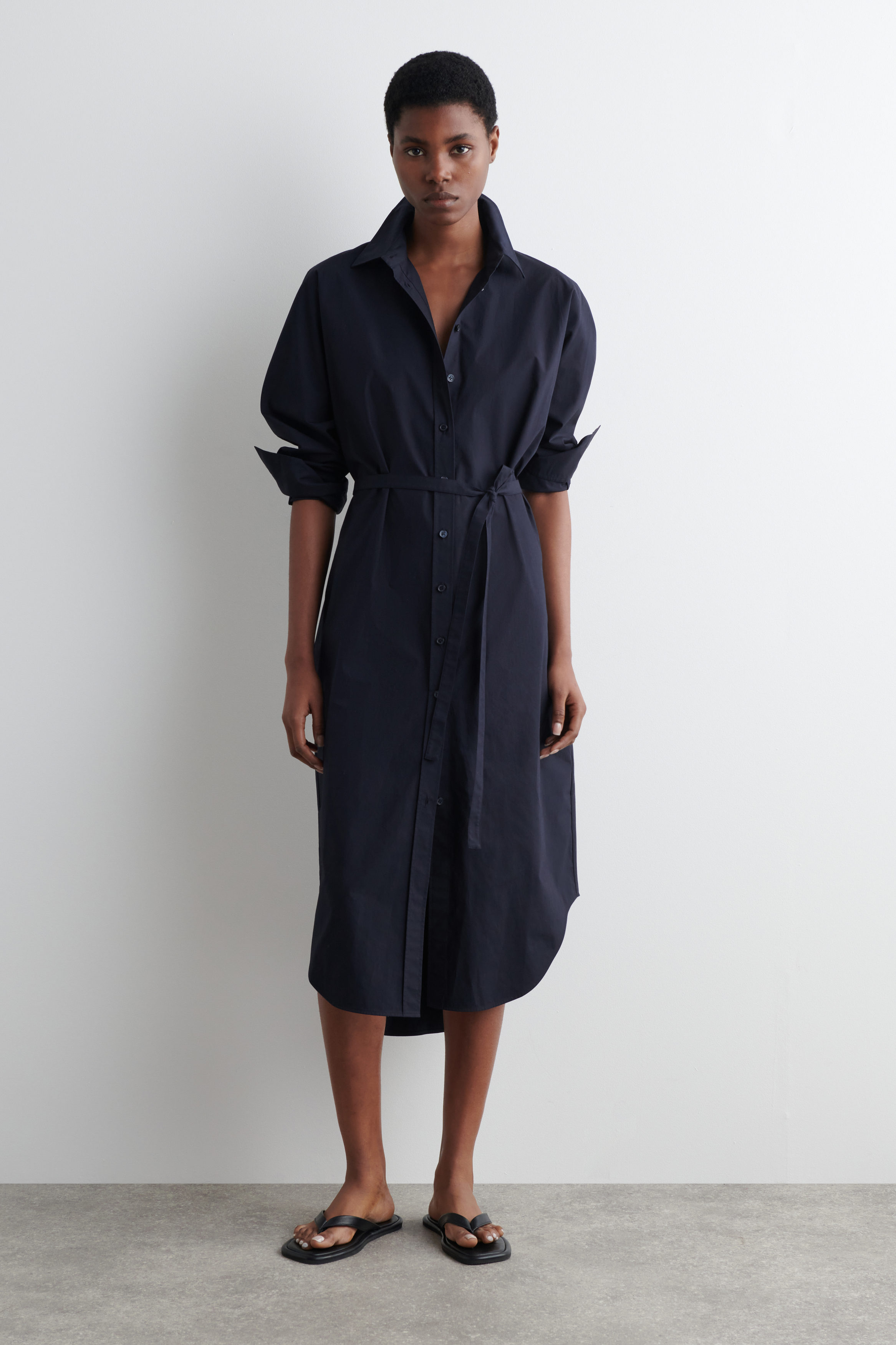 Relaxed Cotton Shirt Dress