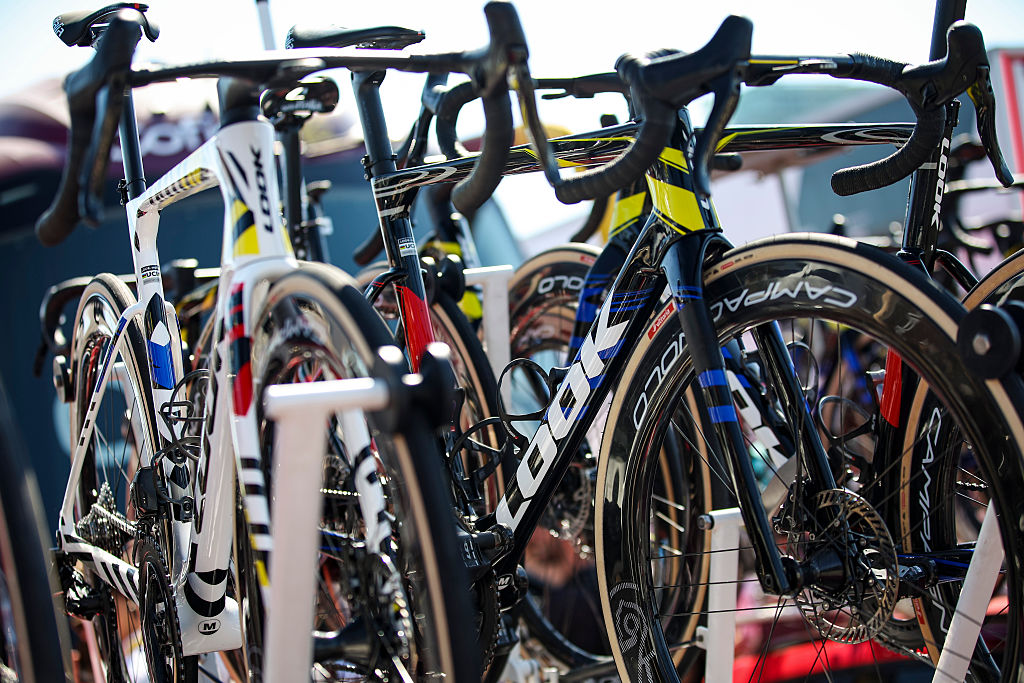 Cofidis, Look 795 Blade RS bikes, during the Grand Depart Barcelone 2026 at Stage 1 Team Time Trial,