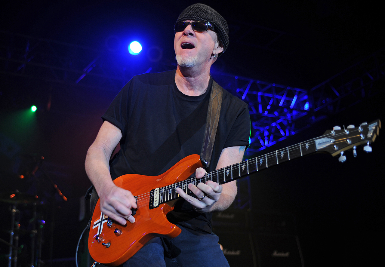 Mark Kendall performs onstage with Great White at Seminole Casino Coconut Creek in Coconut Creek, Florida on December 15, 2012
