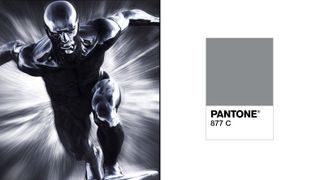 the silver surfer and Pantone silver