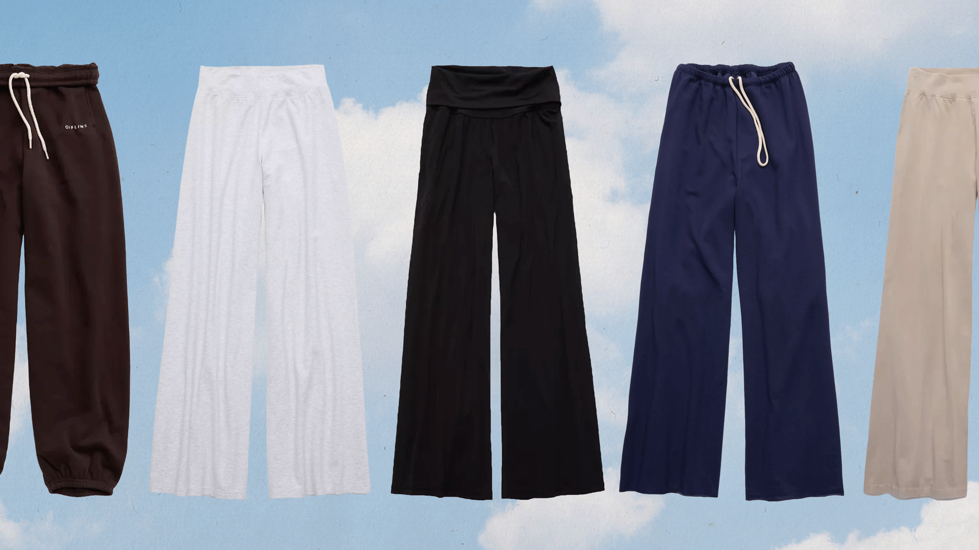 GIF of Aerie Baggy Workout Pants