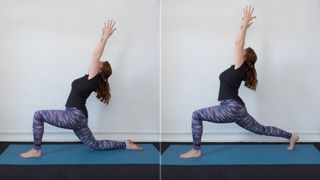 yoga energy sequence: Crescent lunges