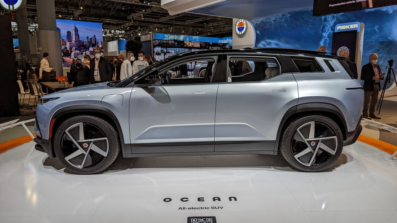 Side profile of the Fisker Ocean