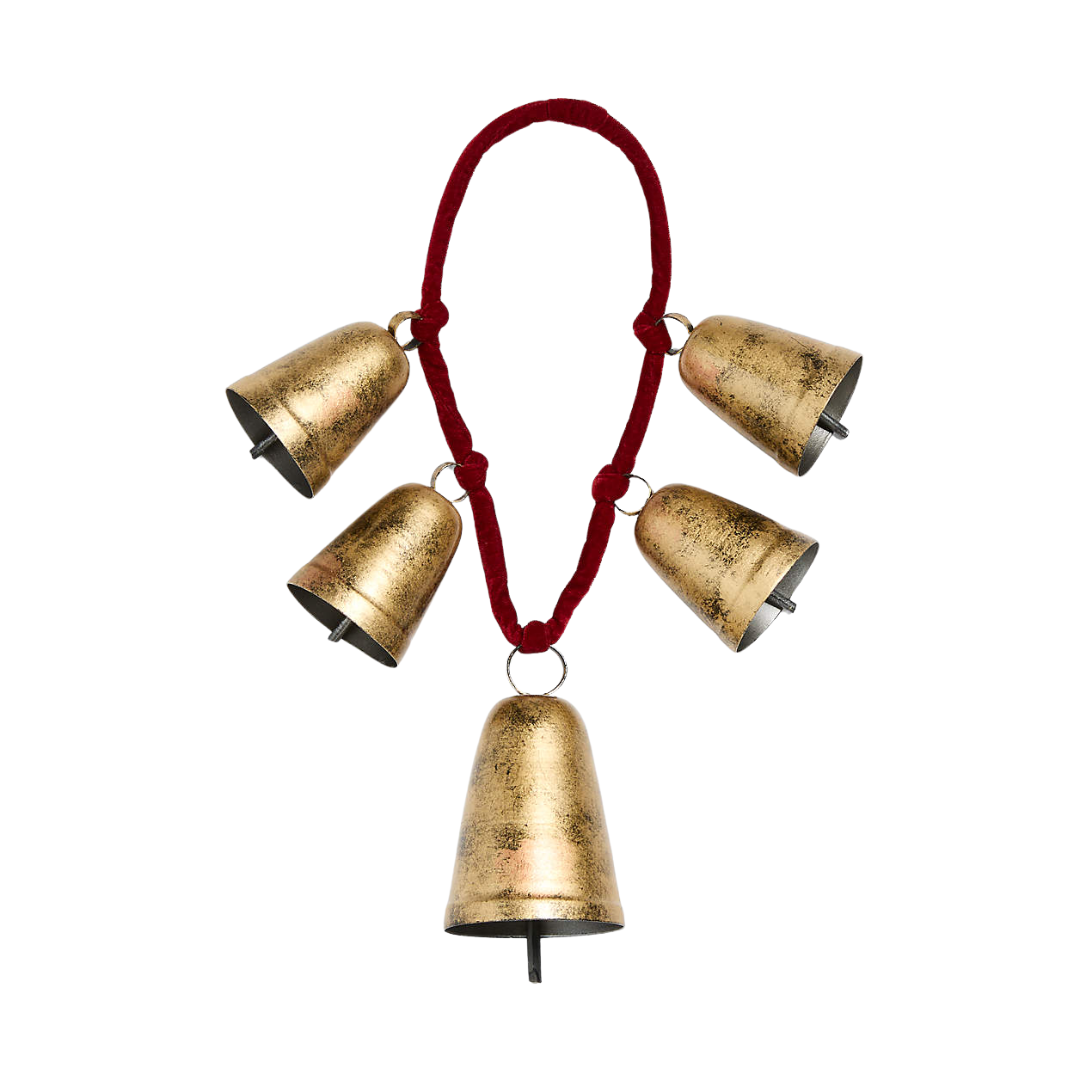 Brass Bell Holiday Door Swag