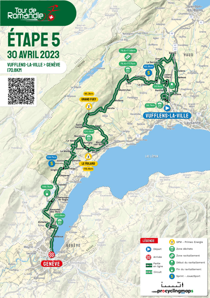 Tour de Romandie 2023 route