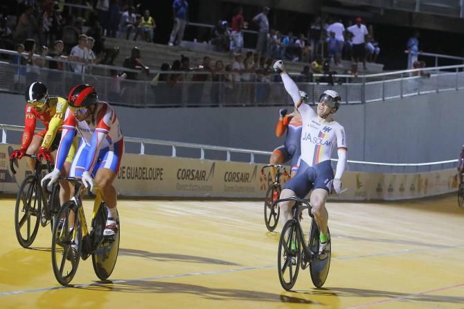Joachim Eilers (Germany) wins the men's keirin.