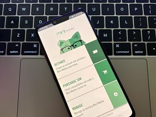 Mint Mobile app start screen