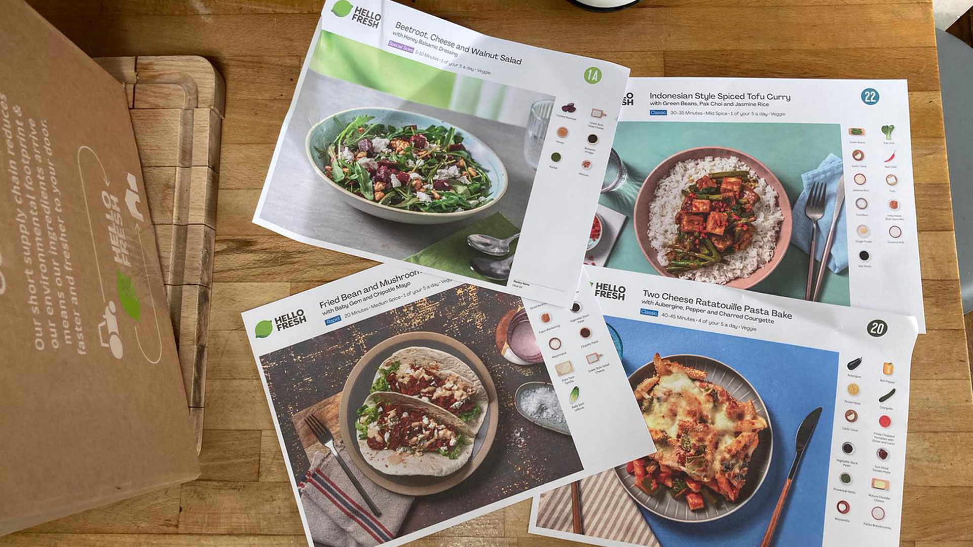 kit de entrega de comida hellofresh