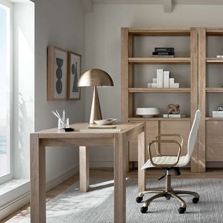 ivory office chair in neutral office