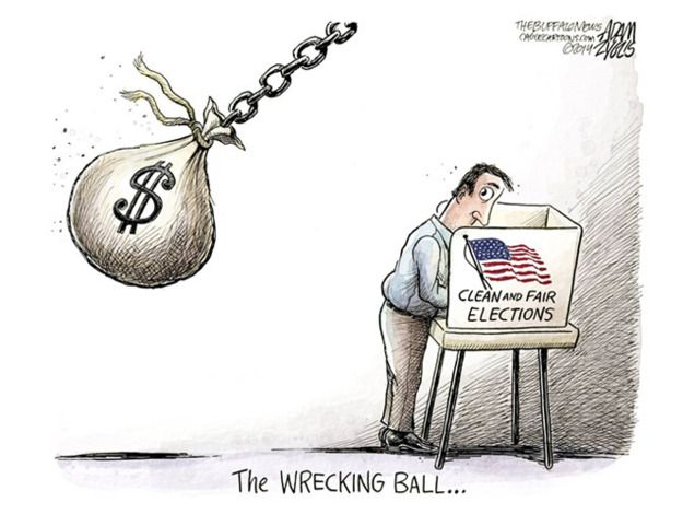 Political cartoon campaign finance election | The Week