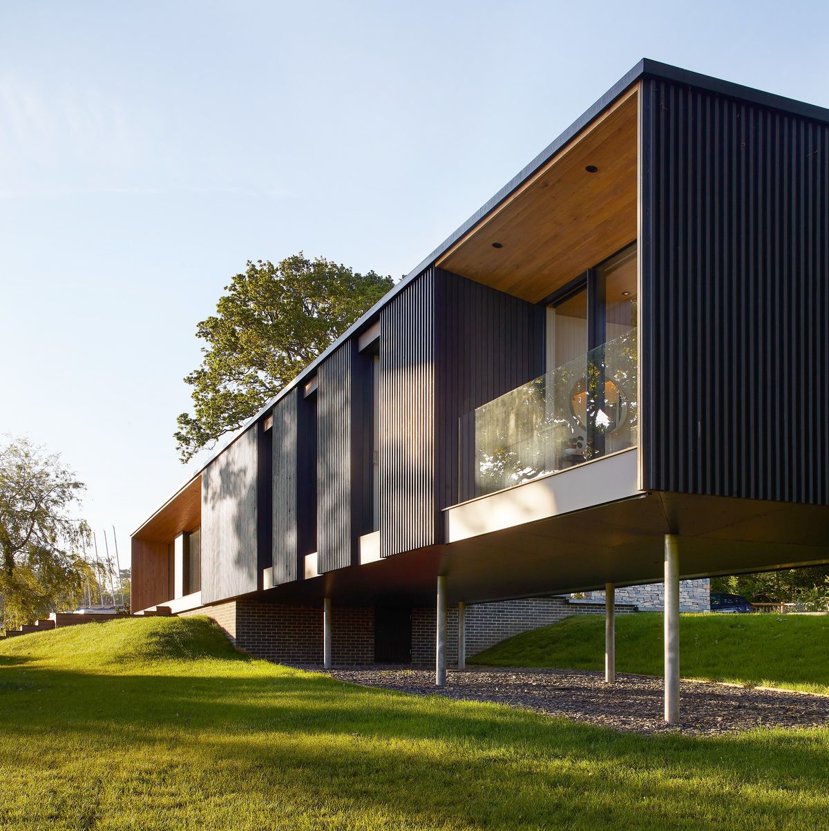 a isle of wight self build elevated to be resilient to floods