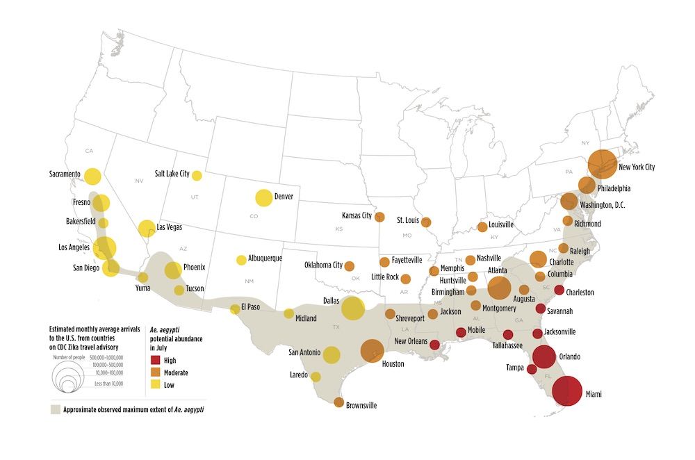 zika risk map for the us