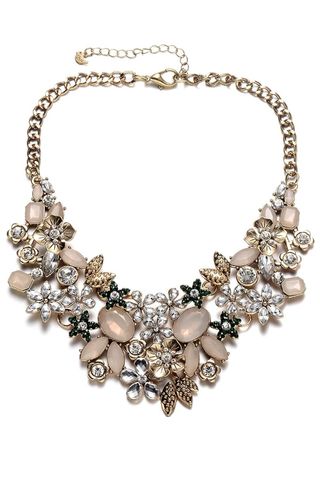 Fsmiling Gold Statement Necklace