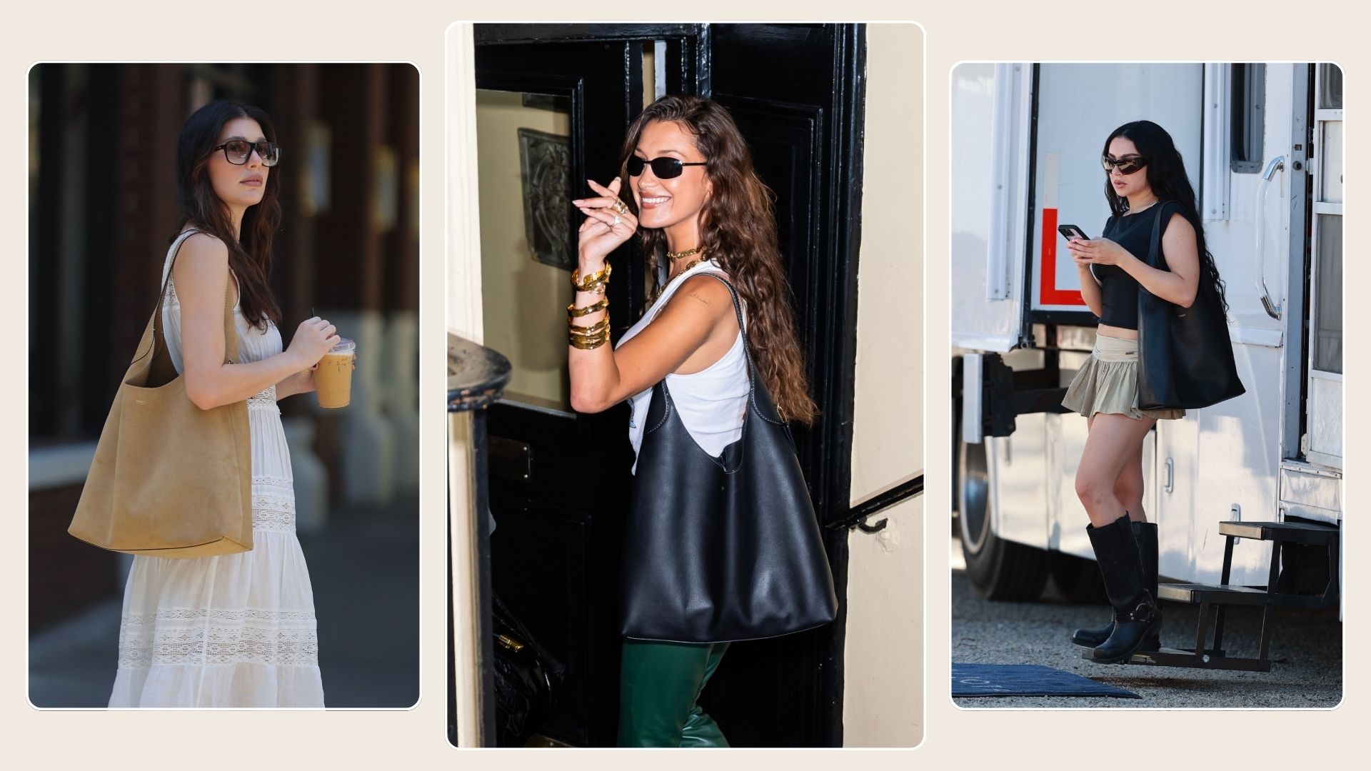 Bella Hadid, Charli XCX and Camila Morrone carry the Coach Brooklyn Bag