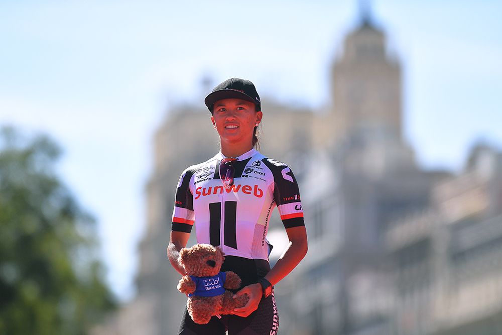 Coryn Rivera on the la Madrid Challenge podium
