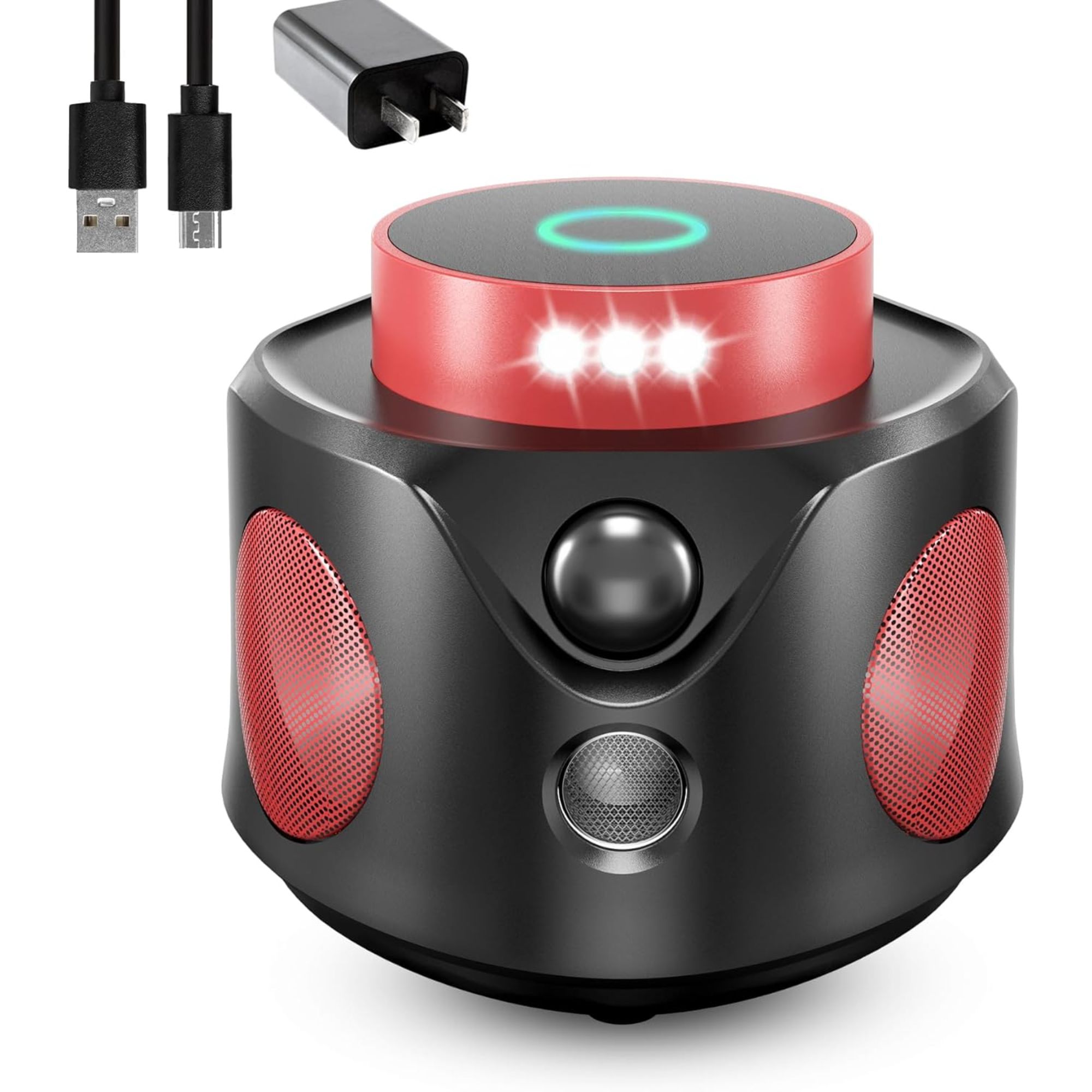 Black and red ultrasonic pest repeller for mice