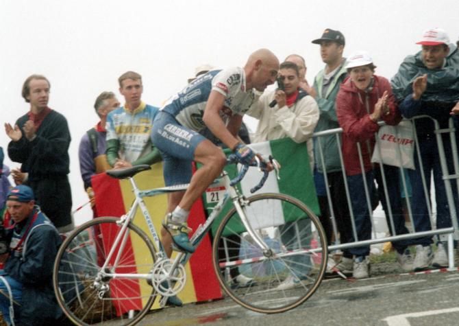Pantani attacks out of the saddle in the 1995 Tour de France