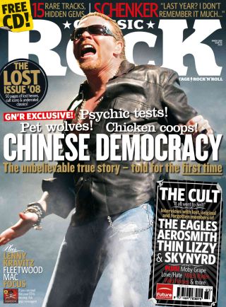 The cover of Classic Rock magazine issue 116 featuring Guns N’ Roses’ Axl Rose